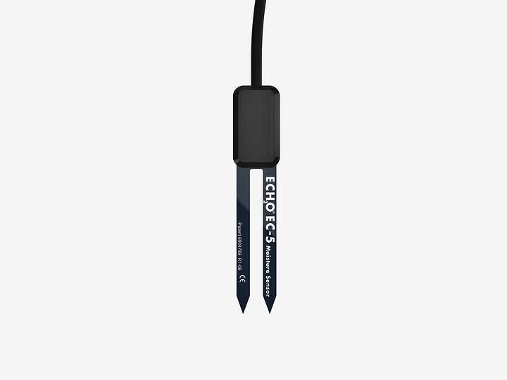 A photograph of the ECH20 EC-5 soil moisture sensor