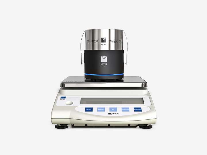 A photo of the HYPROP 2 soil moisture release curve laboratory instrument