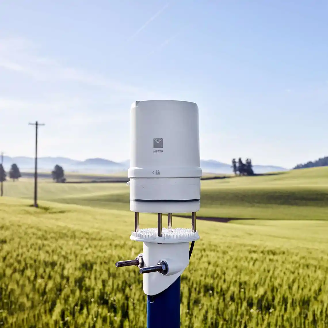 ATMOS 41 weather station in a field