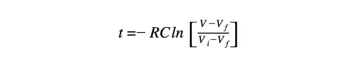 Charge Time of Capacitor Relation Equation