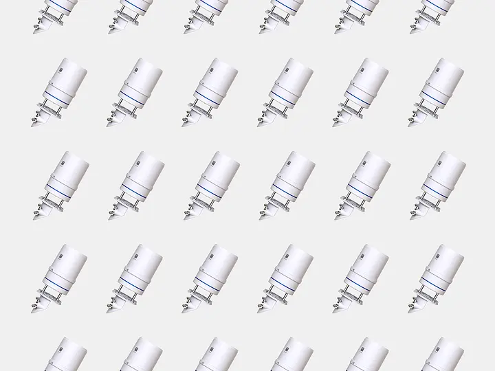 Rows and columns of ATMOS 41 all-in-one weather stations