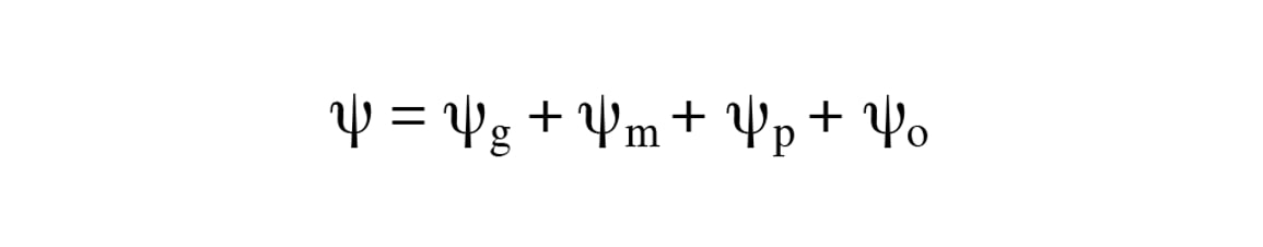 Sum of Water Potential Equation