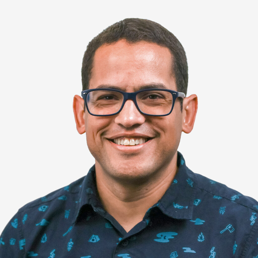 A headshot of Leo Rivera, Research Scientist at METER