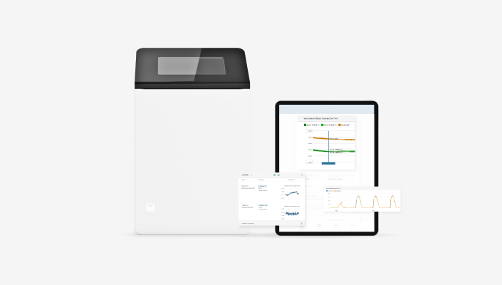 ZENTRA CLOUD picture of ZL6 with data on a tablet next to it