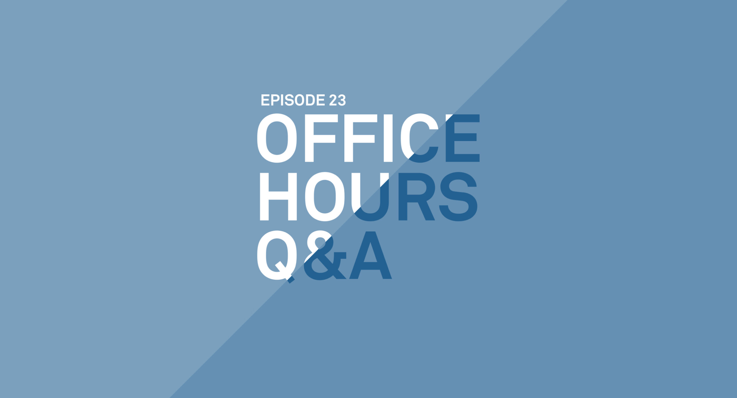 Office Hours 23: VBR and actual ET measurements